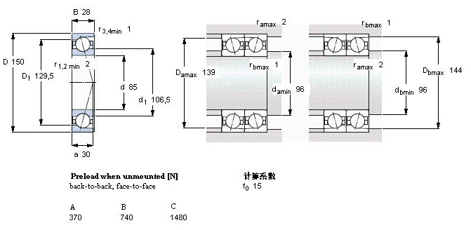 鑫宙國際貿(mào)易(上海)有限公司進(jìn)口B7217C·T軸承樣本圖